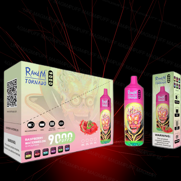 Pack 10 Tornado RandM 9000 Taff - RASBERRY WATERMELON