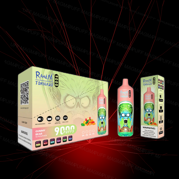Pack 10 Tornado RandM 9000 Taff - GUMMY BEAR