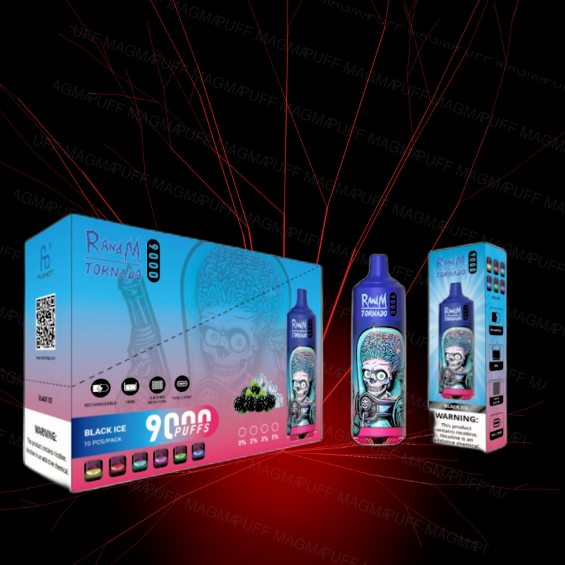 Pack 10 Tornado RandM 9000 Taff - BLACK ICE
