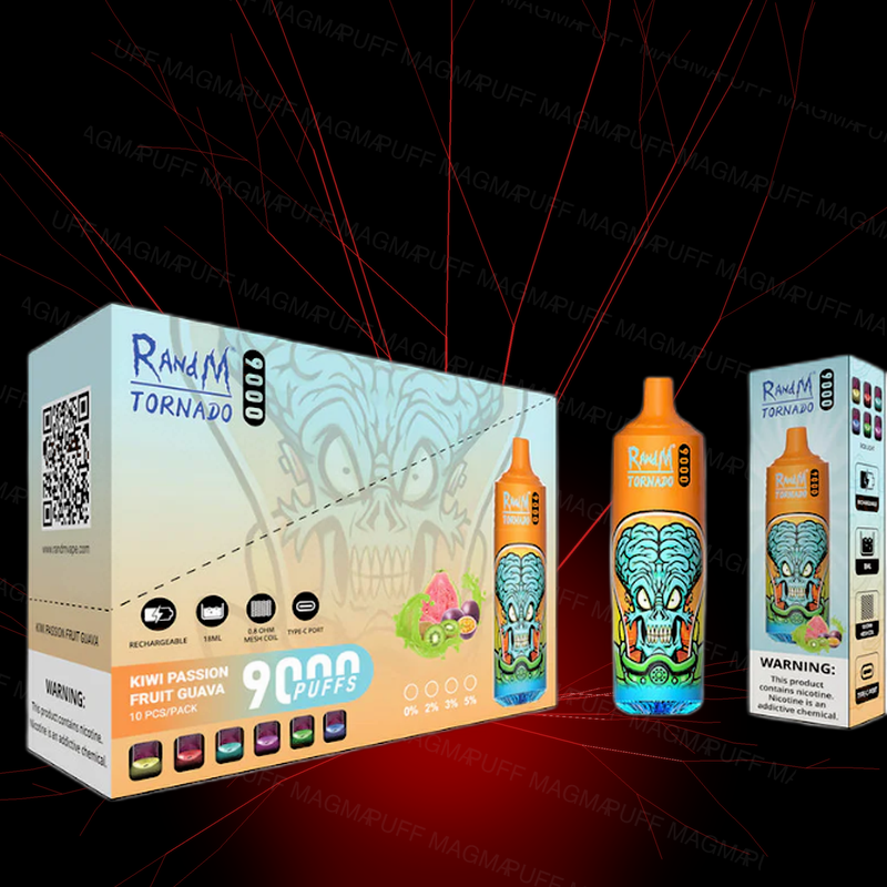 Pack 10 Tornado RandM 9000 Taff - KIWI PASSION GOYAVE