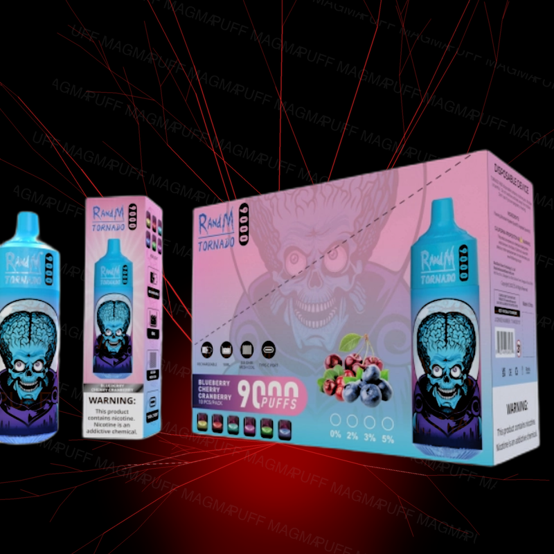 Pack 10 Tornado RandM 9000 Taff - BLUEBERRY CHERRY CRAMBERRY