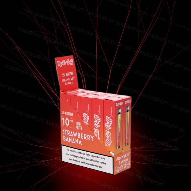 Pack 10 Maiki Puff - Strawberry Banana