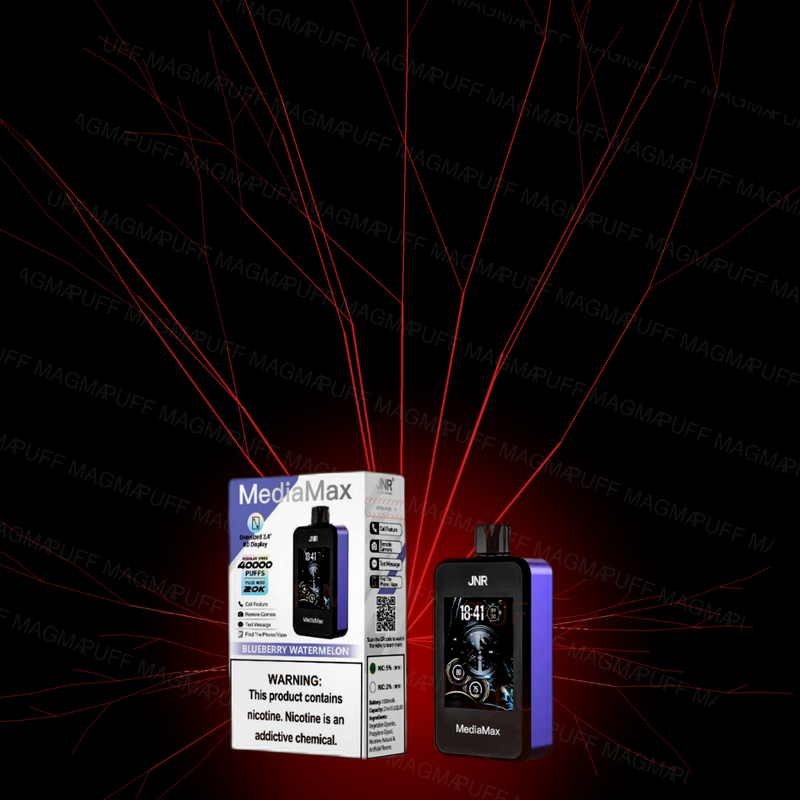 JNR - MediaMax - 40K - Puff / Vape Jetable - 2% nicotine - Smart connect