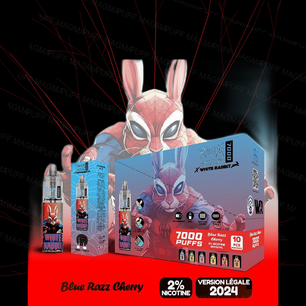 Pack 10 PUFF RandM Tornado White Rabbit 7000
