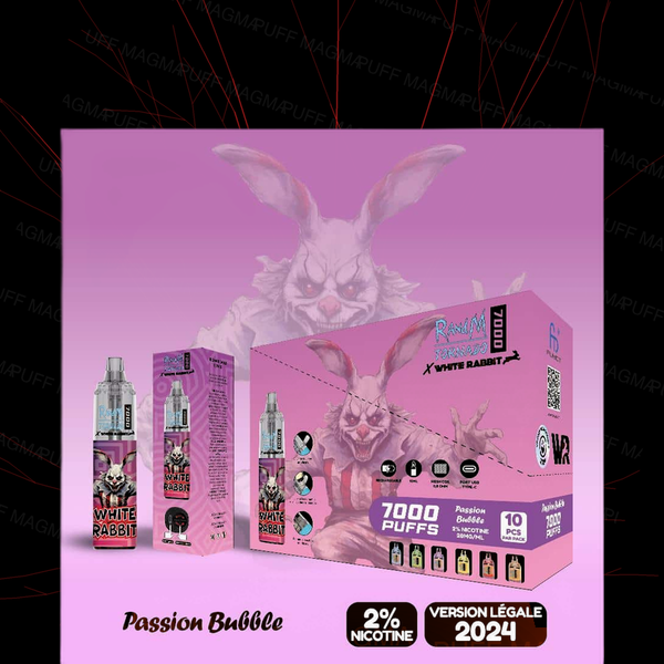 Pack 10 PUFF RandM Tornado White Rabbit 7000